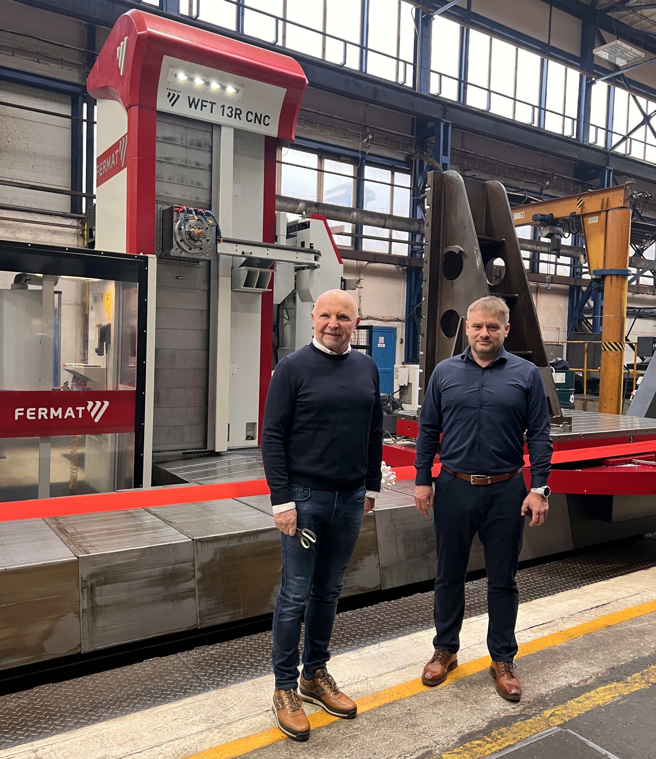 Přestřižení pásky k novému CNC centru ve Strojírnách Prostějov